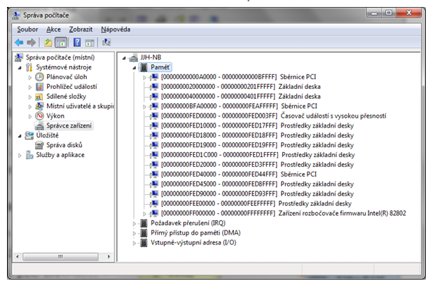 Rezervovaná Paměť